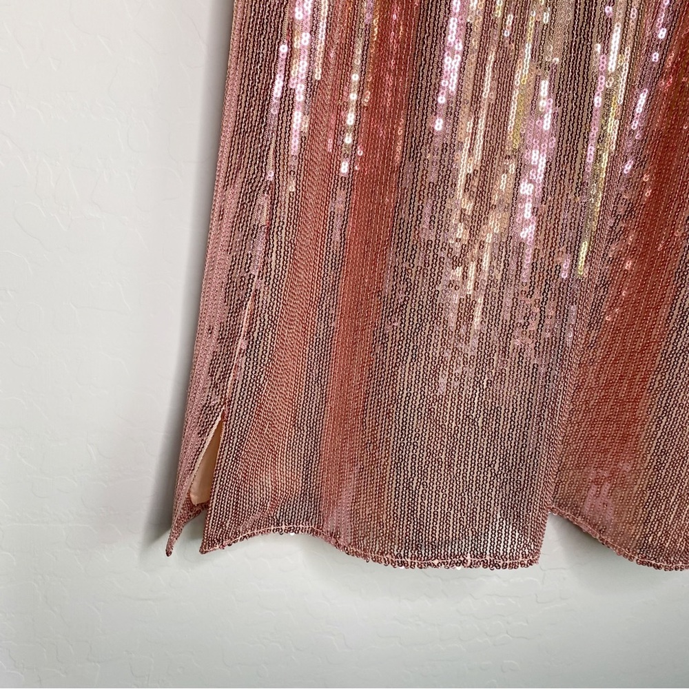 Rachel Parcell Sequin Long Sleeve Pink Ombré Dress Size XS - Picture 9 of 14